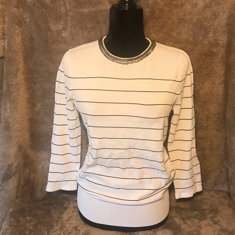 White House Black Market striped sweater